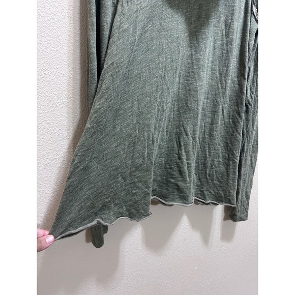 Free People FP BEACH Cocoon Oversize One Body Small Pullover Top Cowl Neck Green - Picture 4 of 8